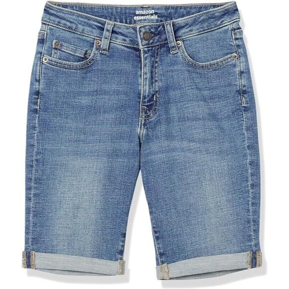 Lot Bundle Amazon Essentials Women's 7" Denim Bermuda Shorts Sz 8 - Picture 4 of 6